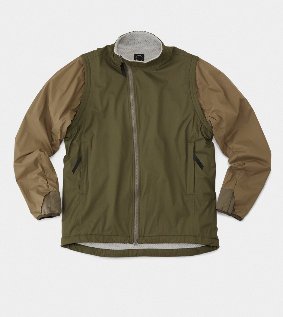 山と道Light Alpha Vest/Jacket オリーブ S