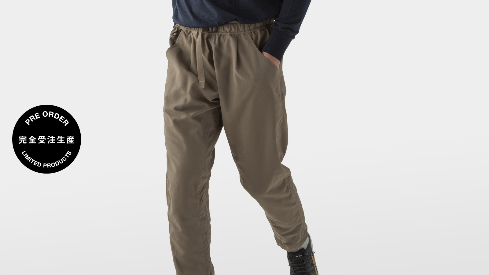 カラーOlive専用 山と道 完全受注One Tuck 5-Pocket Pants S