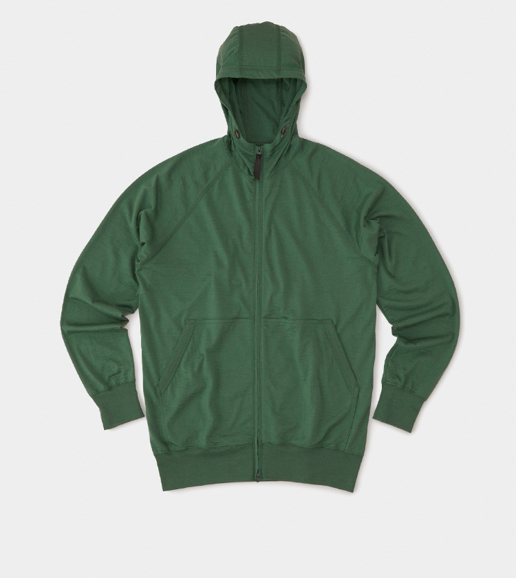 100% Merino Zip Hoody | 山と道 U.L. HIKE & BACKPACKING