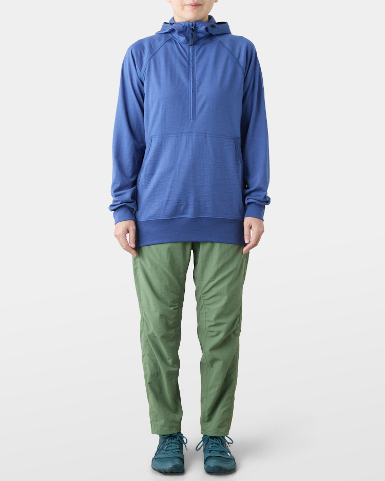雨のリオデジャネイロ 100% Merino Half Zip Hoody | 山と道 U.L. HIKE & BACKPACKING