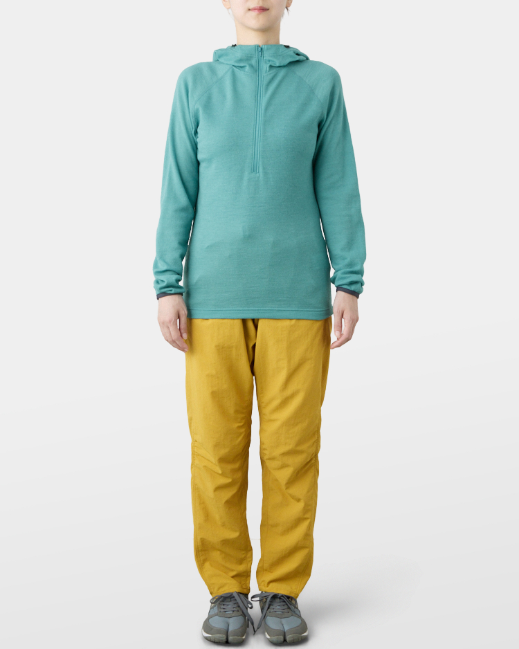 山と道 DF Mesh Merino T & HALF ZIP HOODY 2枚 DF Mesh Merino Half Zip Hoody | ウールの弱点を克服した