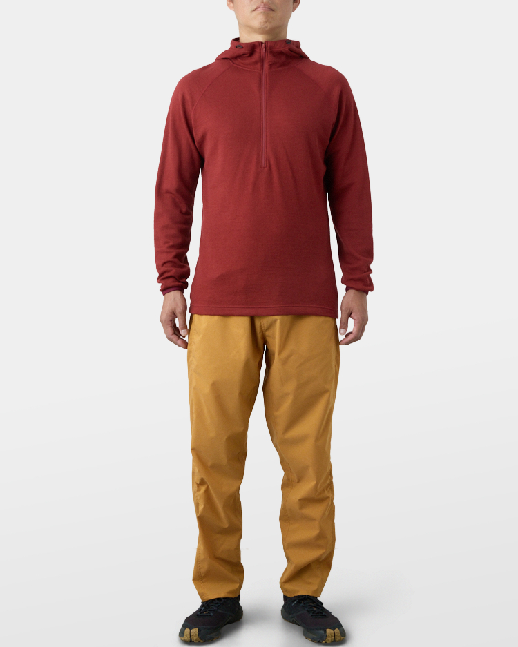 山と道 DF Mesh Merino T & HALF ZIP HOODY 2枚 DF Mesh Merino Half Zip Hoody | ウールの弱点を克服した