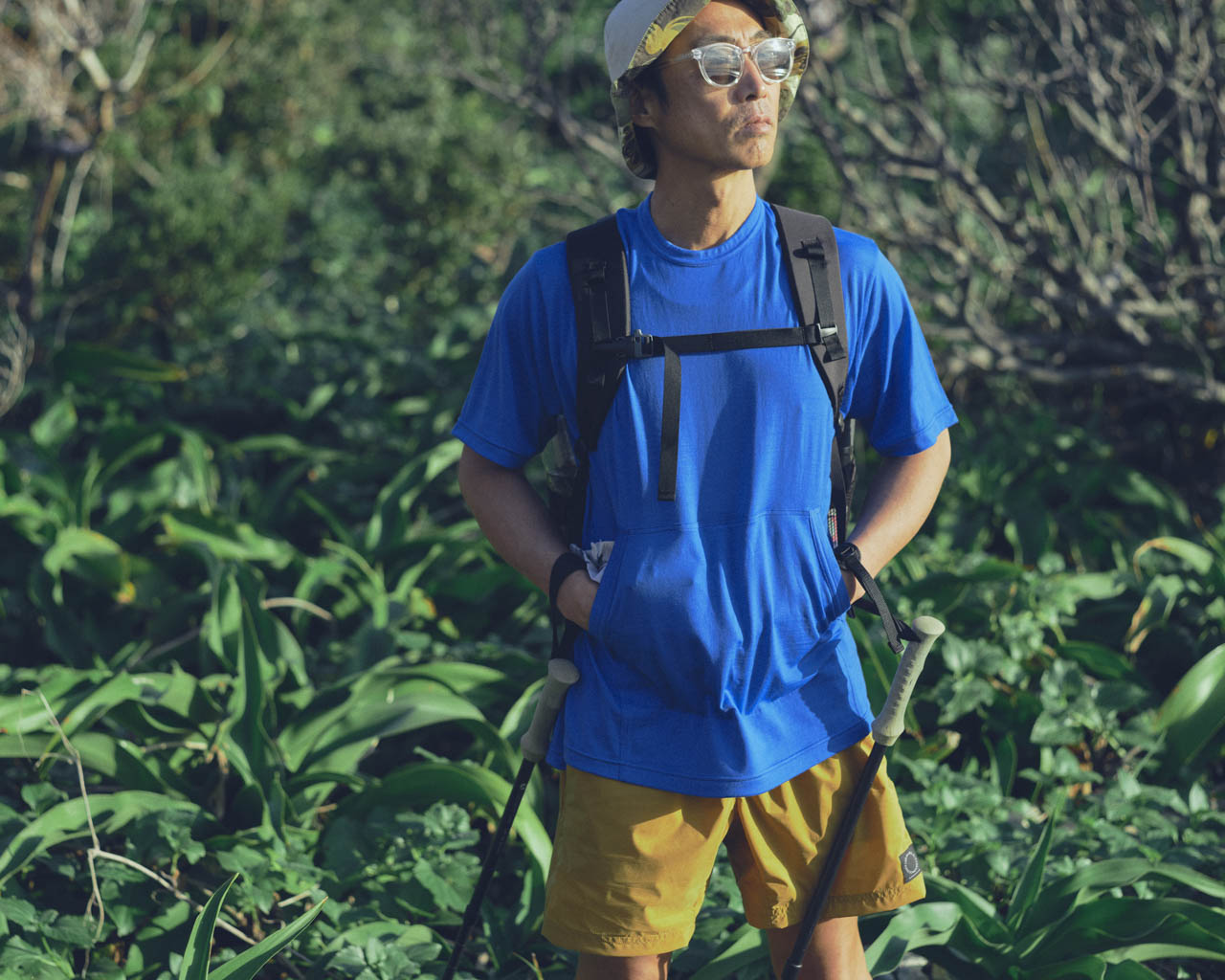 山と道 Merino Light Kangaroo Pocket - XS C 100% Merino LightKangaroo Pocket C | 山と道 U.L. HIKE & BACKPACKING