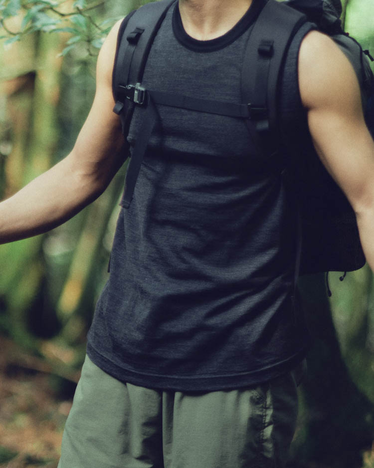 山と道 100% Merino Light sleeveless タンクトップ 100% Merino Light Sleeveless C | 山と道 U.L. HIKE & BACKPACKING
