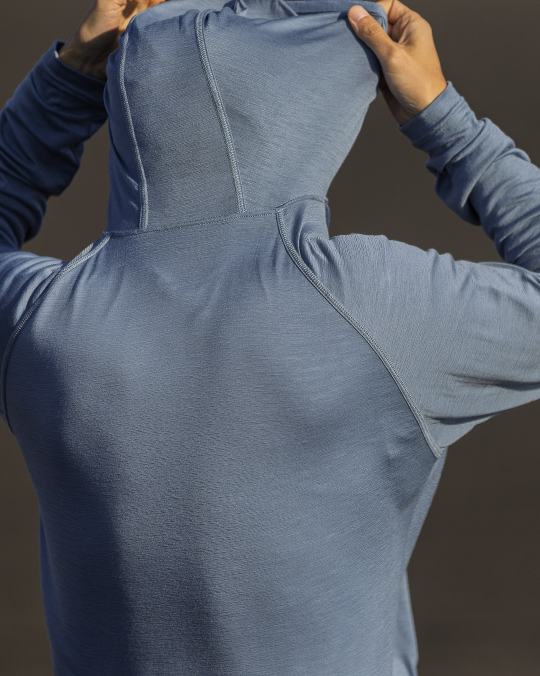 100% Light Merino Half Zip Hoody | Yamatomichi U.L. HIKE & BACKPACKING