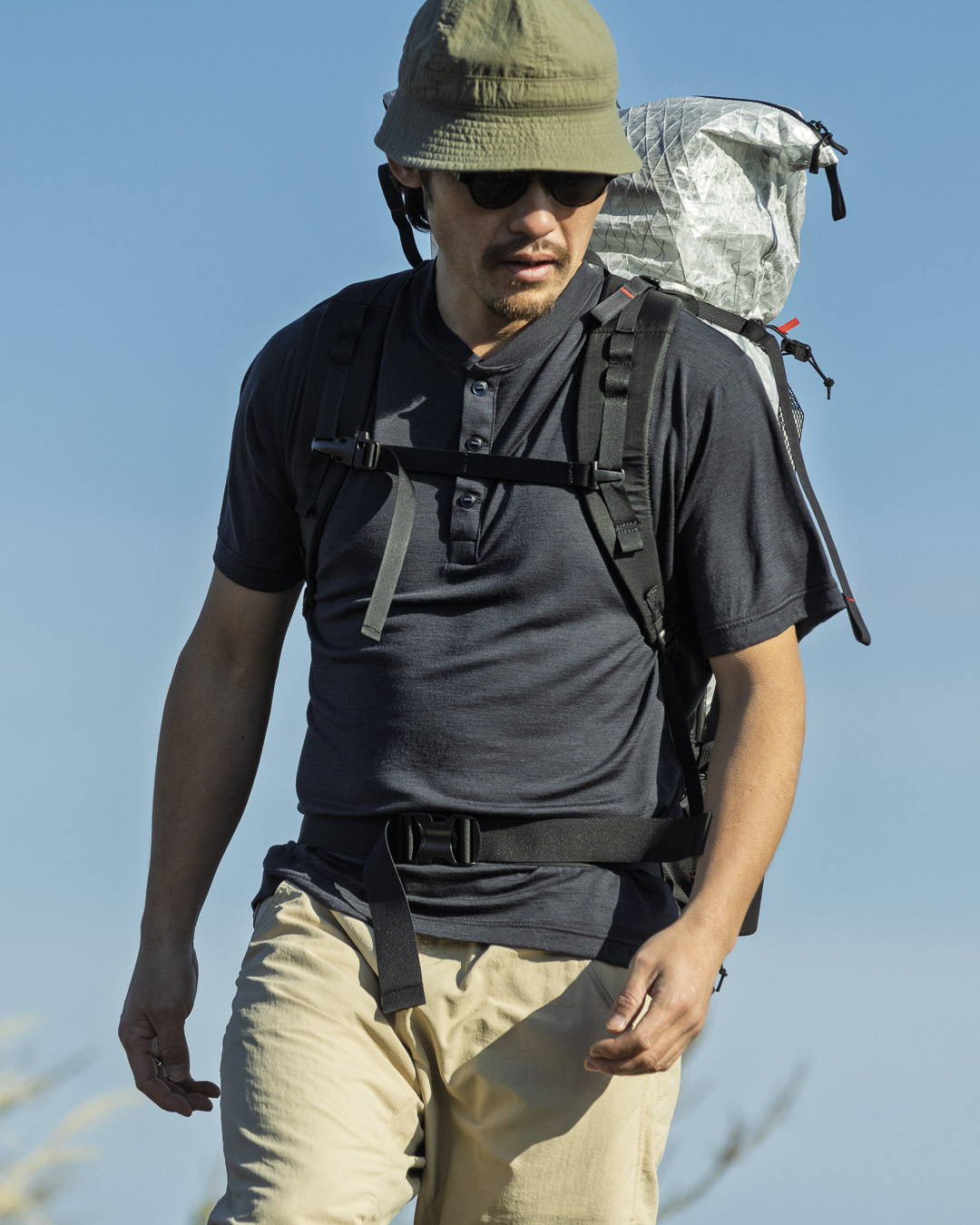 100% Light Merino Henley | 山と道 U.L. HIKE & BACKPACKING